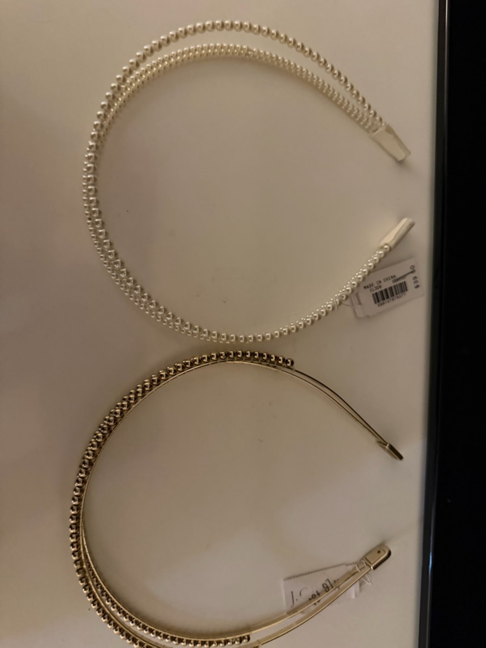 NWT Jcrew bundled Gold and faux pearl Beaded Headbands